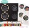 4pcs of Embroidery Starter kit,2 Plastic Embroidery Rings, 1 Pair of Scissors